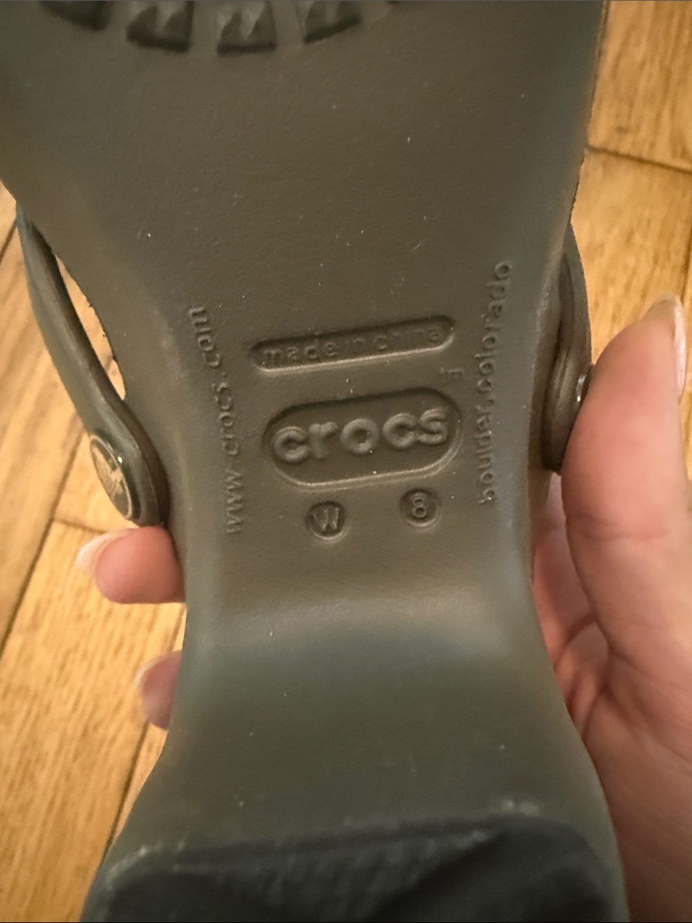 CROCS Pink and Brown Cross-Strap Women's Heeled Sandals - Picture 2 of 6